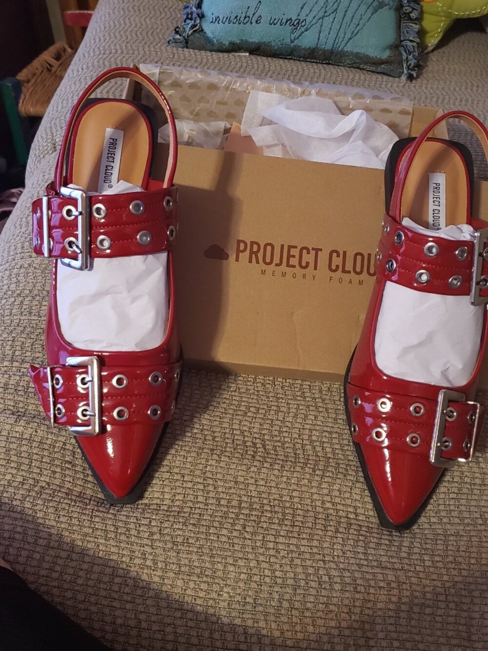 Project Cloud Women's Red Patent Shoes with Buckles Size 11 M NEW